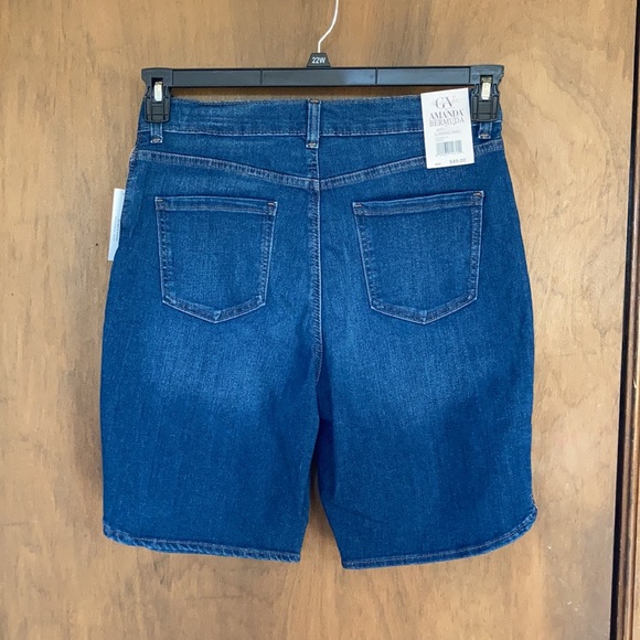 Gloria Vanderbilt Amanda Bermuda jean short classic rise hug me stretch 12P - Picture 5 of 17